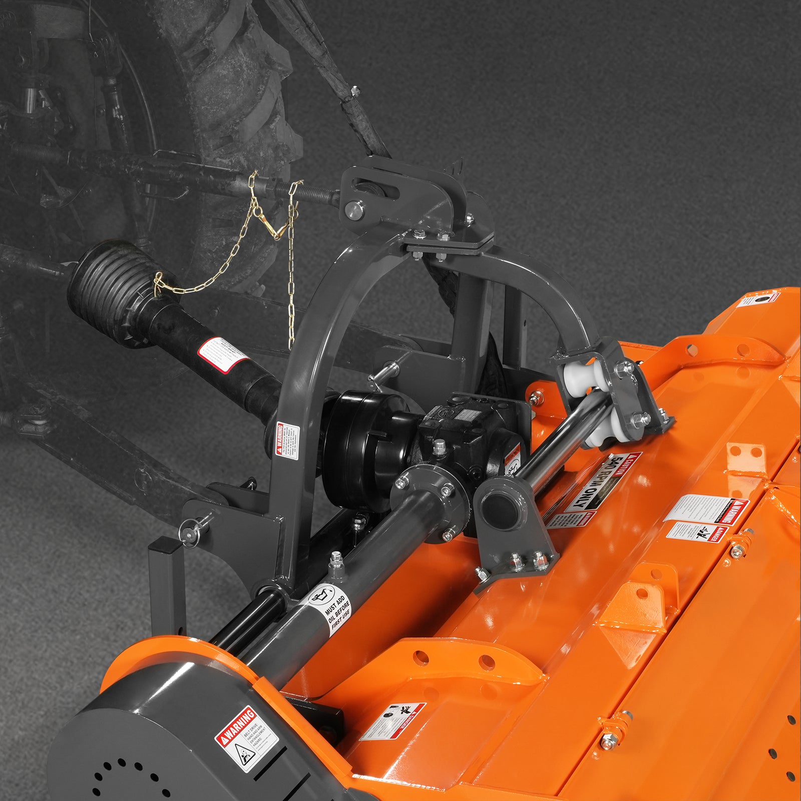 78" Heavy Duty PTO Flail Mower with Hydraulic Side Shift 3 Point 50-85 hp, KDK78H