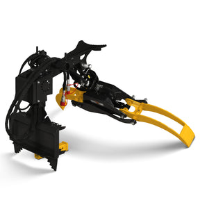 59" Multi-purpose Hydraulic Rotating Log Grapple For Mini Skid Steer, 1500lbs Lift Capacity, 360° Rotational Ability