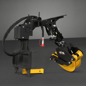 59" Multi-purpose Hydraulic Rotating Log Grapple For Mini Skid Steer, 1500lbs Lift Capacity, 360° Rotational Ability