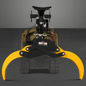 59" Multi-purpose Hydraulic Rotating Log Grapple For Mini Skid Steer, 1500lbs Lift Capacity, 360° Rotational Ability