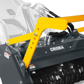 37"Mini Skid Steer Drum Forestry Brush Mulcher Attachment, Hydraulic Flow Range 11 To 16 GPM,MCH37