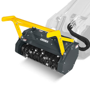 37"Mini Skid Steer Drum Forestry Brush Mulcher Attachment, Hydraulic Flow Range 11 To 16 GPM,MCH37