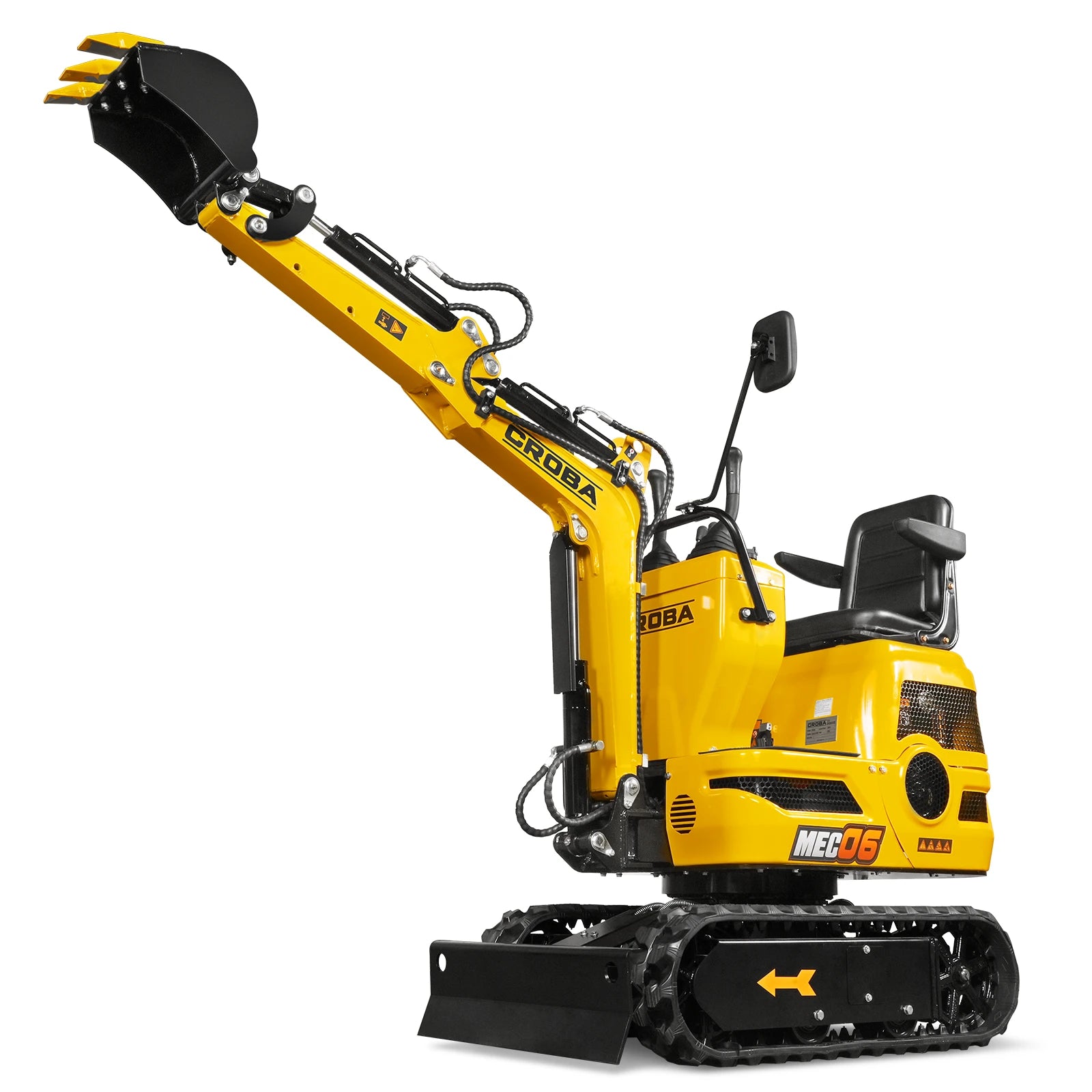 Mini Compact Excavator Loncin 300cc 9hp Engine, 43.3" Max. Digging Depth, 1510 LBS Operating Weight, MEC06