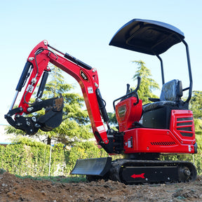 Mini Compact Excavator HONDA GX390 Engine, 65.7” Max. Digging Depth, 2100 LBS Operating Weight, MEC10