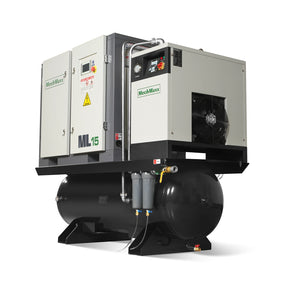 15HP Combined Rotary Screw Air Compressor with Dryer & 105-Gal ASME Tank | 45 CFM, 116 PSI, 230V 3-Phase – Industrial Grade