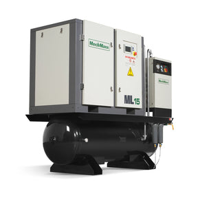 15HP Combined Rotary Screw Air Compressor with Dryer & 105-Gal ASME Tank | 45 CFM, 116 PSI, 230V 3-Phase – Industrial Grade