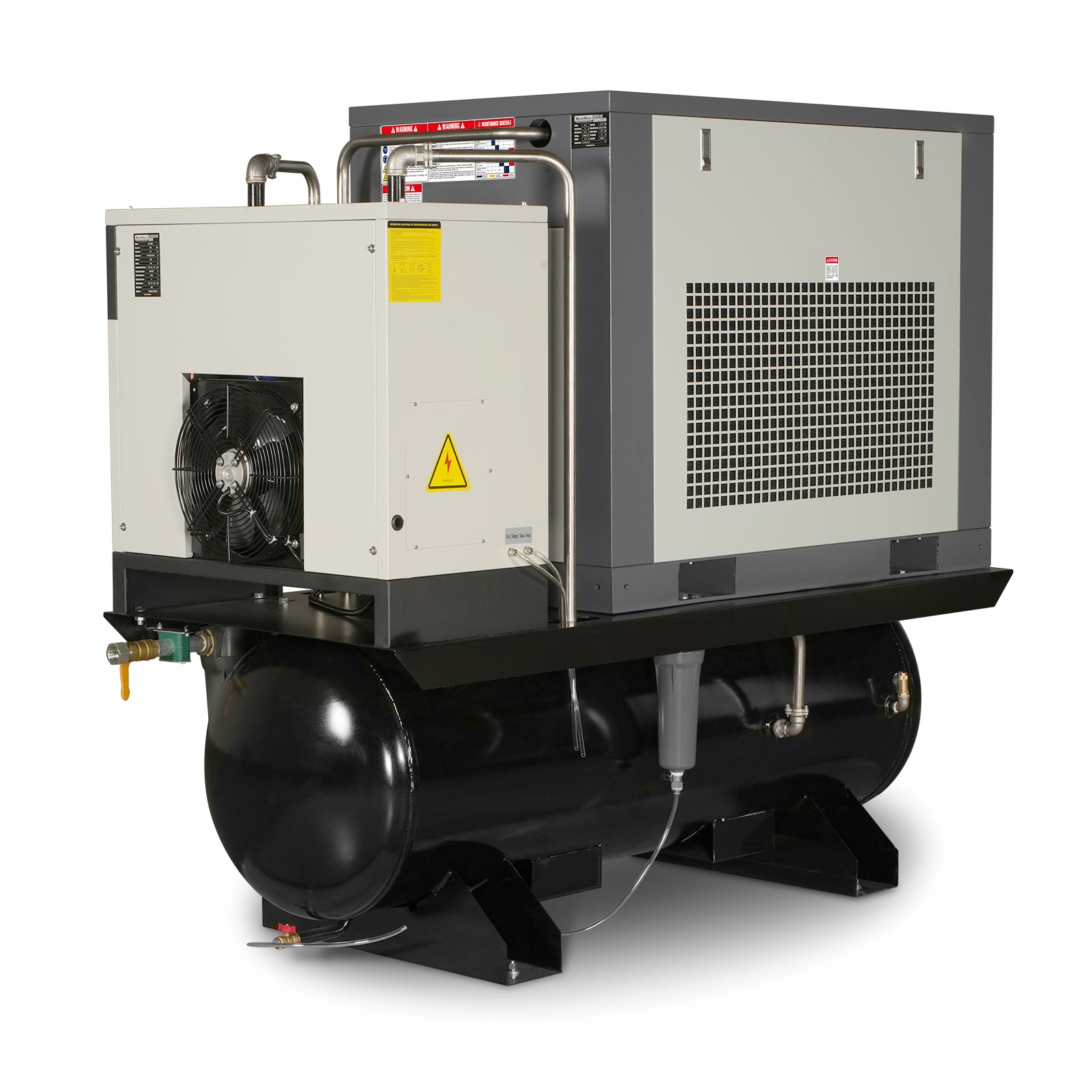 45CFM Industrial Rotary Screw Air Compressor 15HP 116PSI 230V 3PH With 93Gal Tank & Dryer