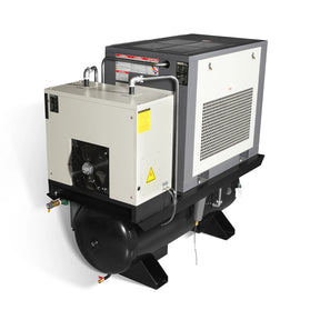 20HP Combined Rotary Screw Air Compressor with Dryer & 105-Gal ASME Tank | 78 CFM, 116 PSI, 230V 3-Phase – Industrial Grade