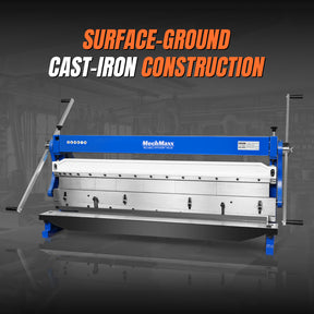 52-inch 3-in-1 Pan and Box Brake – Slip Roll, Shear, Bending Machine for Sheet Metal, 20 Gauge Mild Steel, Adjustable Fingers, Heavy Duty, Metalworking, Fabrication, Rolling, Bending