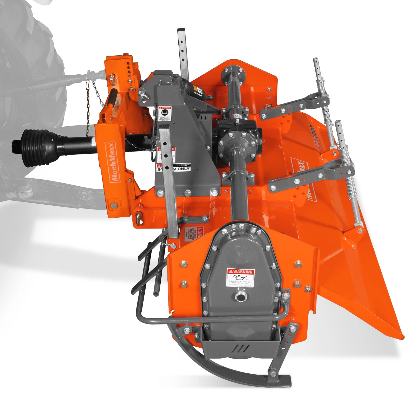 72 in Rotary Tiller,  3 Point Hitch Cat.1 & 2,  Gear Drive,  PTO Shaft Included with Slip Clutch,  35-70 HP,  MRT72