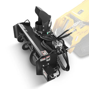48'' Width, 20" Intake, Hydraulic Snow Blower for Mini Skid Steer, Remote Control Chute Rotation and Deflector, MSB48