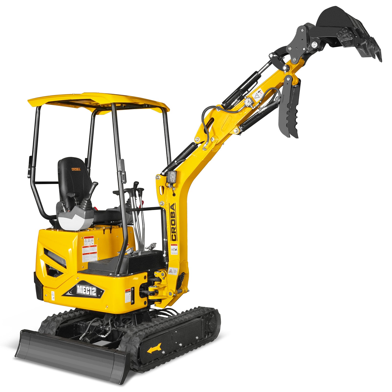 Mini Compact Excavator Kubota D722 Engine, 65.7” Max. Digging Depth, 2700 LBS Operating Weight, MEC12
