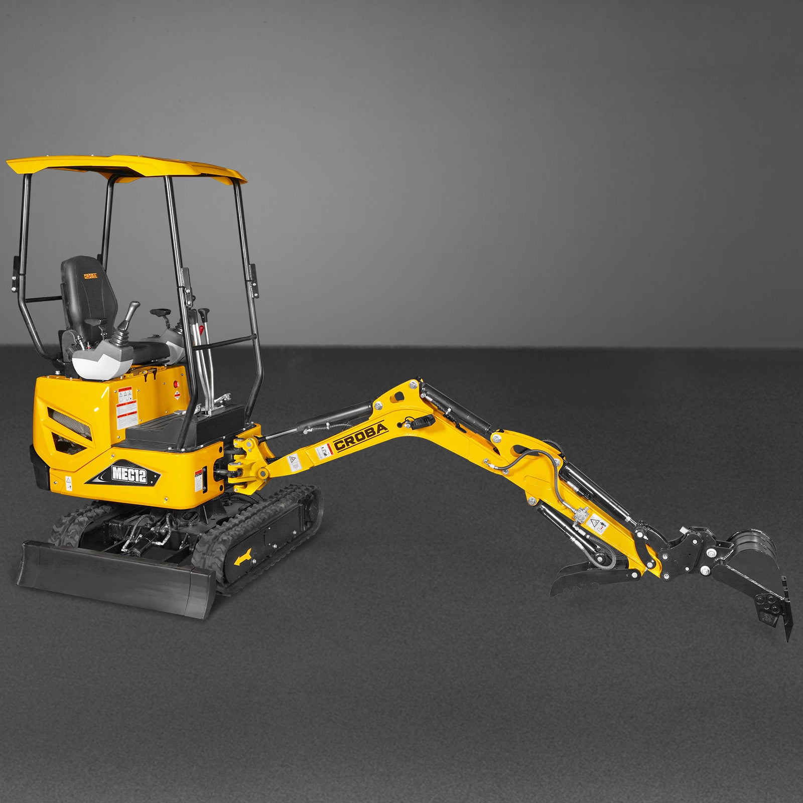 Mini Compact Excavator Kubota D722 Engine, 65.7” Max. Digging Depth, 2700 LBS Operating Weight, MEC12