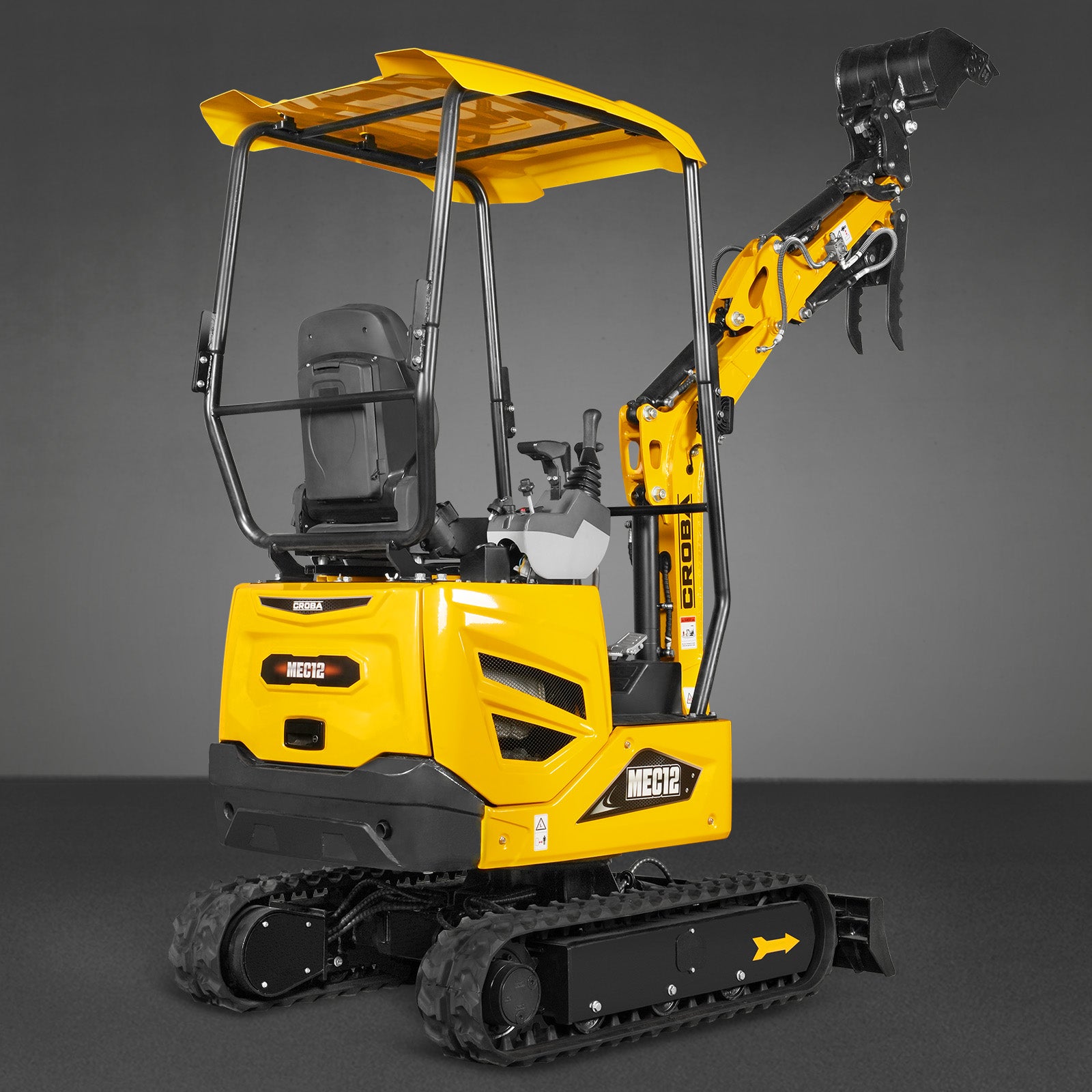 Mini Compact Excavator Kubota D722 Engine, 65.7” Max. Digging Depth, 2700 LBS Operating Weight, MEC12