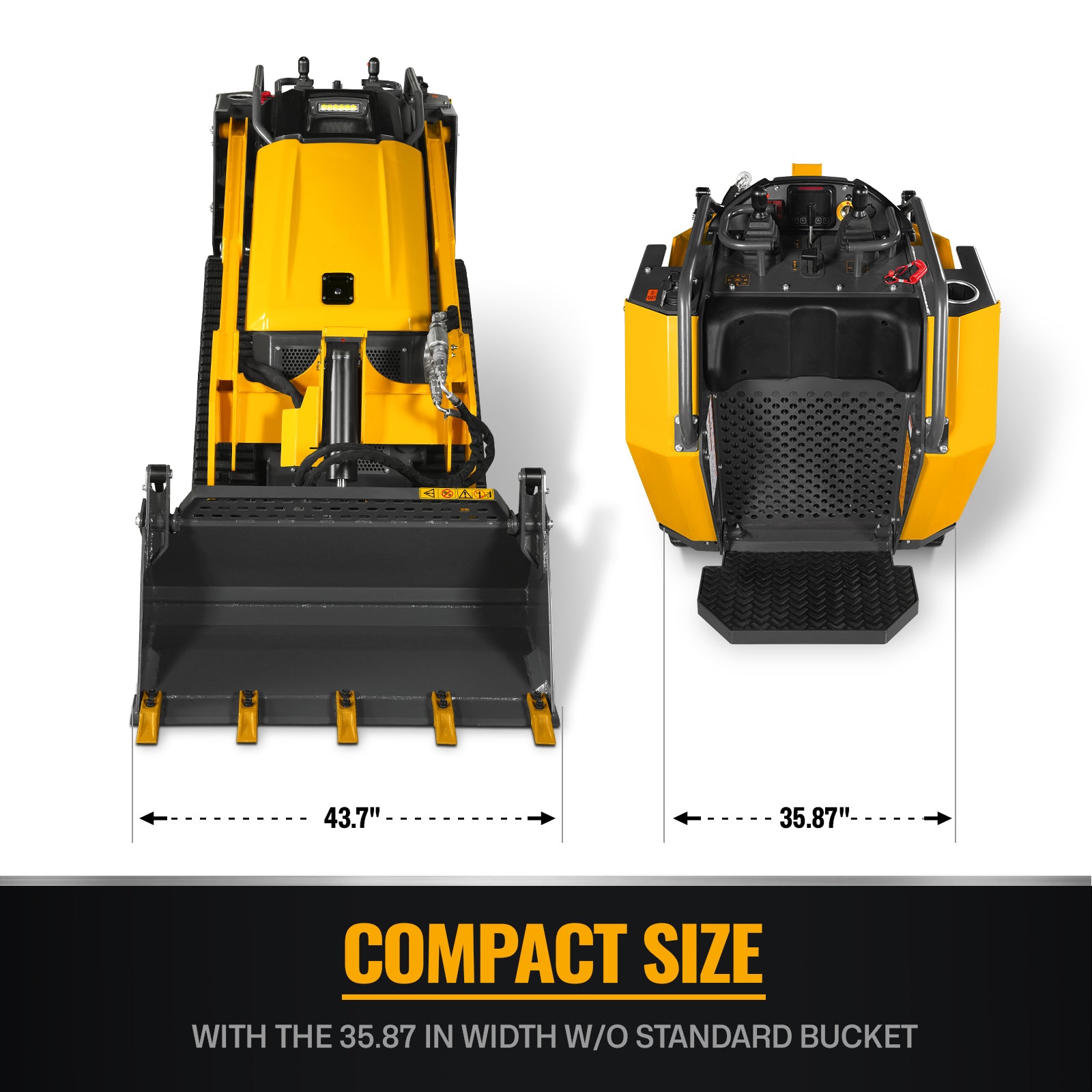 Mini Skid Steer Stand On Compact Track Loader with 25HP KUBOTA D1105 Diesel Engine, Common Industry Interface (CII), CROBA  STL1000