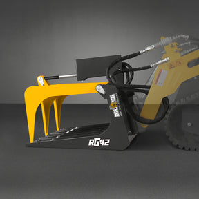 42” Mini Skid Steer Skeleton Grapple Attachment,  24” Arm Opening, 2000 lb Weight Capacity