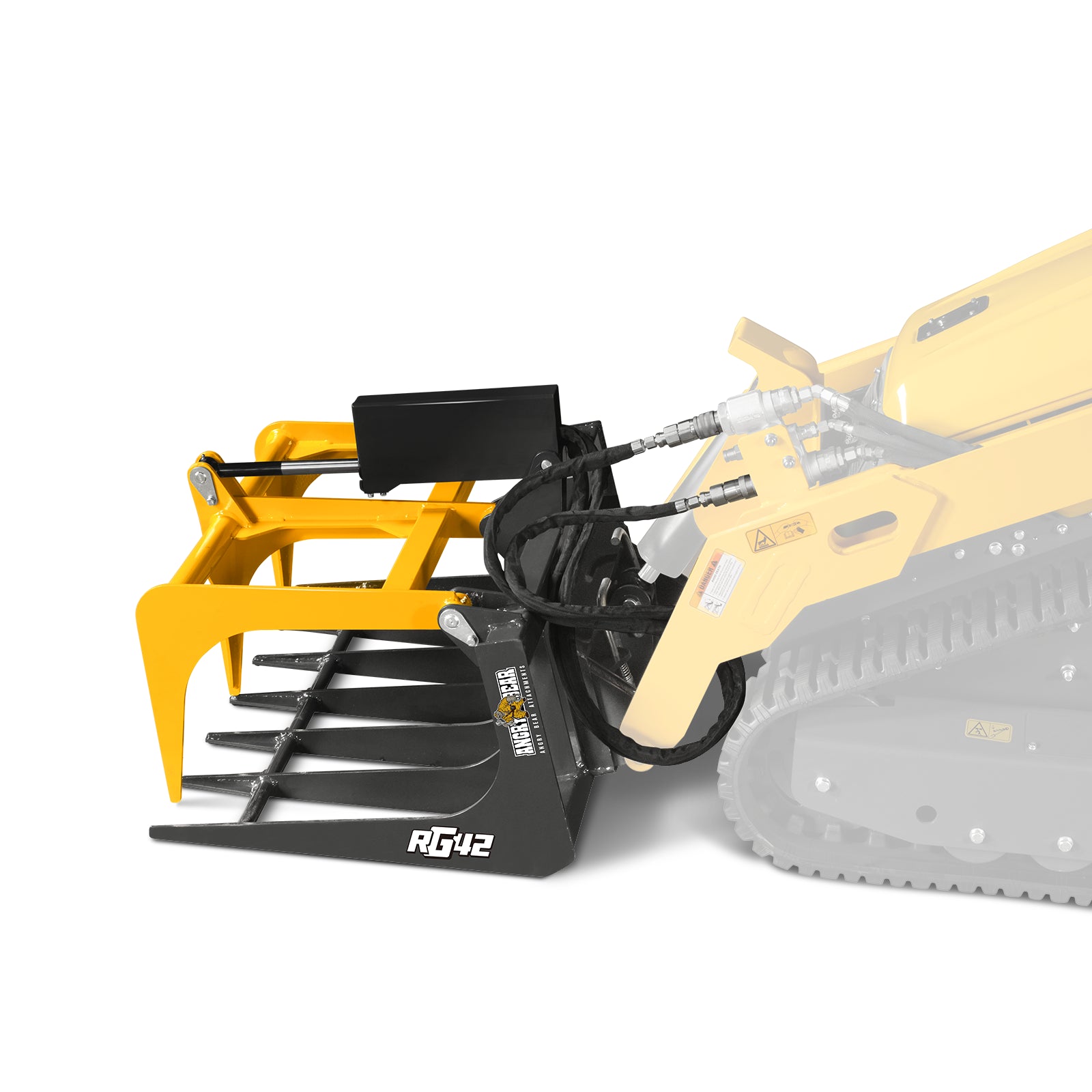 42” Mini Skid Steer Skeleton Grapple Attachment,  24” Arm Opening, 2000 lb Weight Capacity