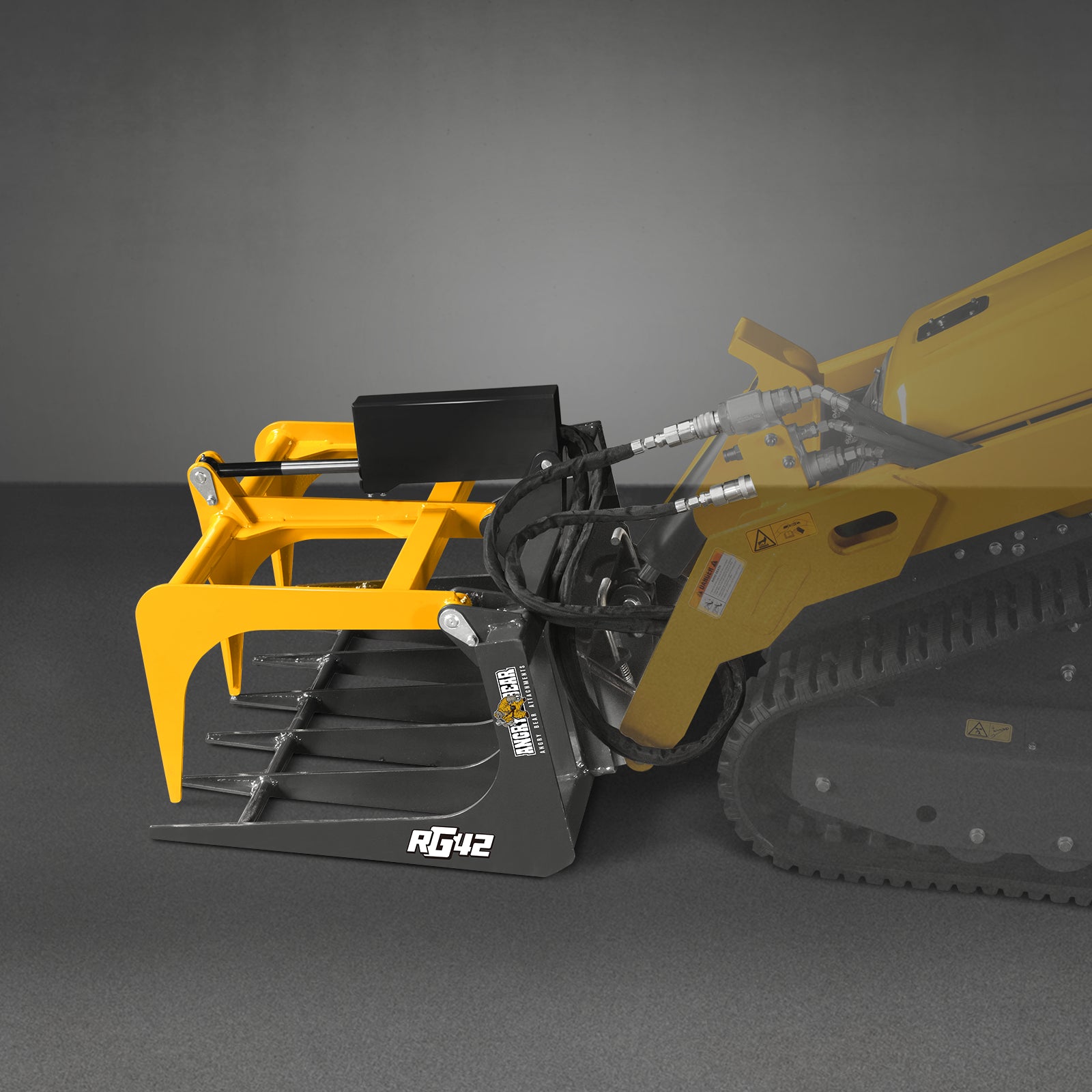 42” Mini Skid Steer Skeleton Grapple Attachment,  24” Arm Opening, 2000 lb Weight Capacity
