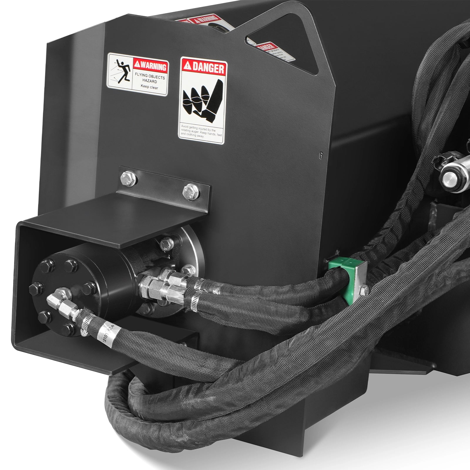 48'' Width, 20" Intake, Hydraulic Snow Blower for Mini Skid Steer, Remote Control Chute Rotation and Deflector, MSB48