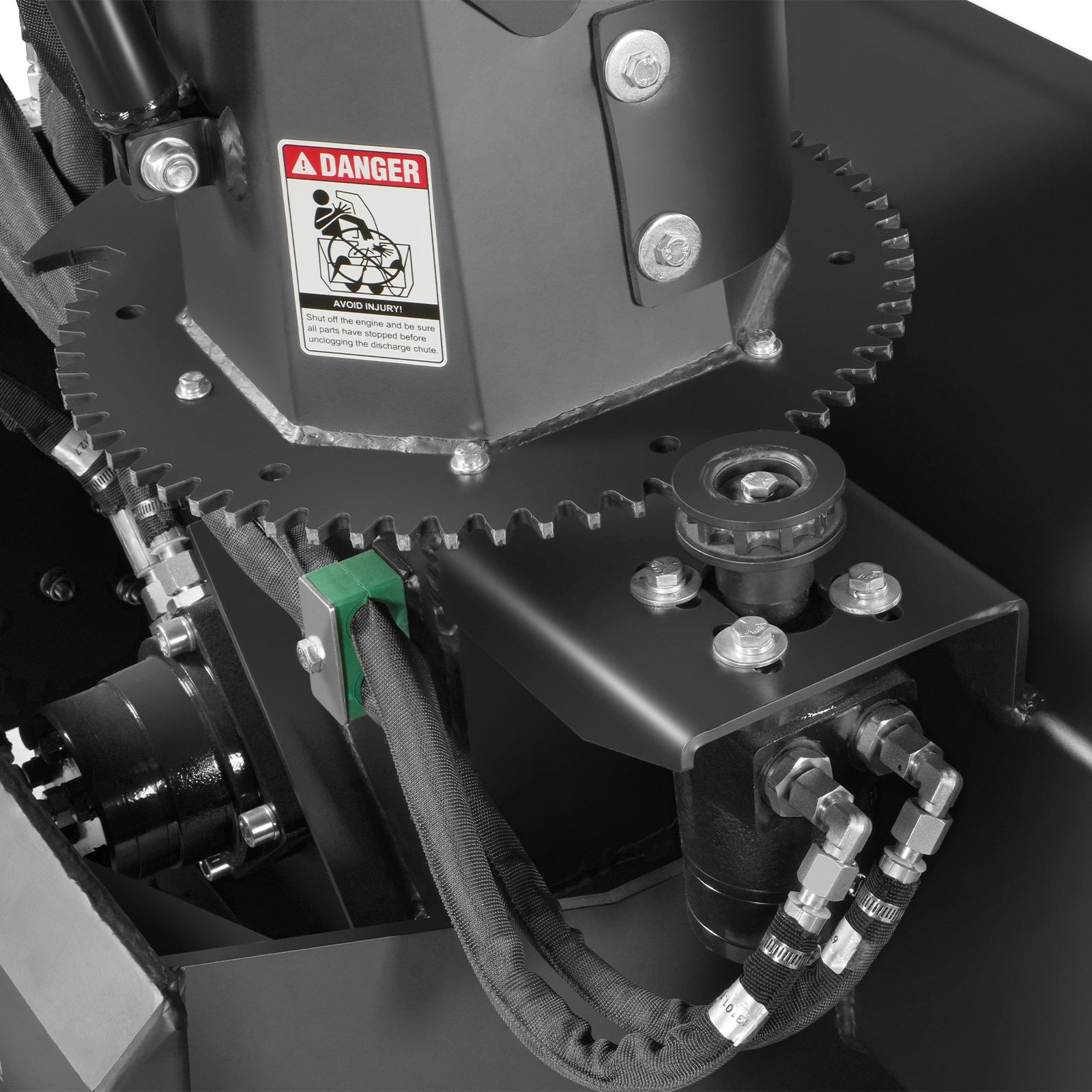 48'' Width, 20" Intake, Hydraulic Snow Blower for Mini Skid Steer, Remote Control Chute Rotation and Deflector, MSB48