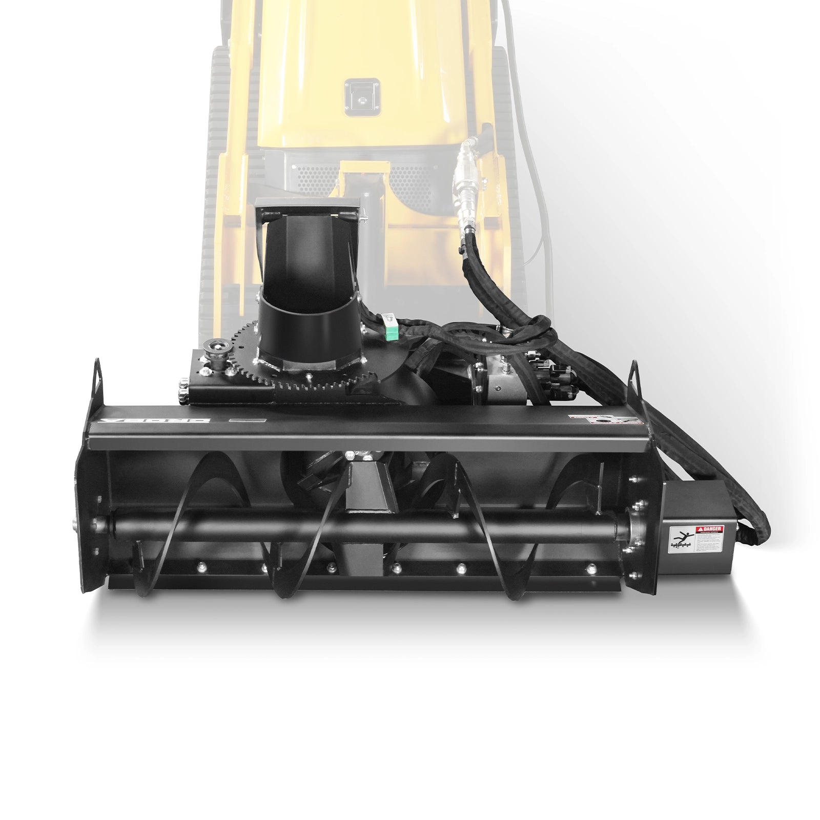 48'' Width, 20" Intake, Hydraulic Snow Blower for Mini Skid Steer, Remote Control Chute Rotation and Deflector, MSB48