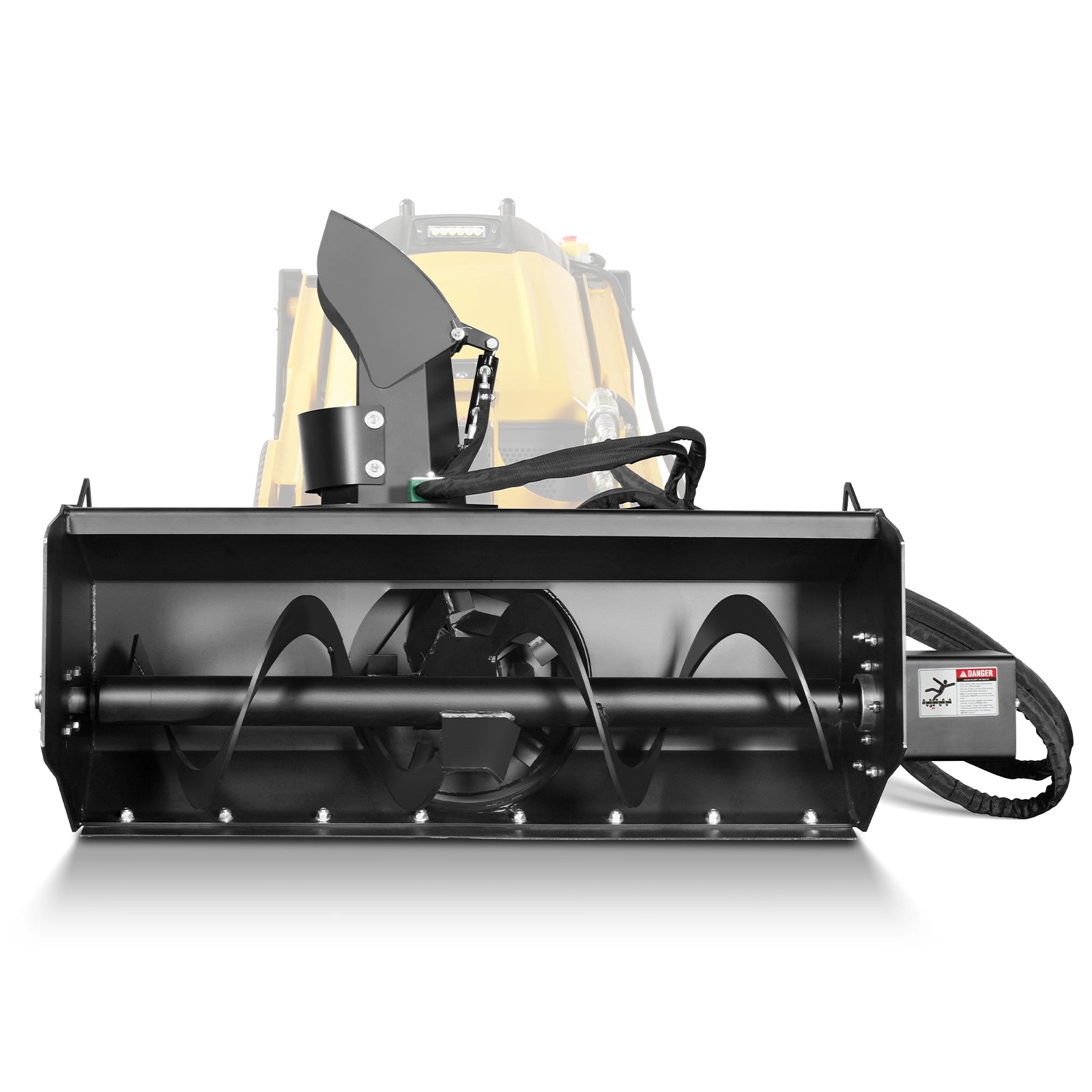 48'' Width, 20" Intake, Hydraulic Snow Blower for Mini Skid Steer, Remote Control Chute Rotation and Deflector, MSB48