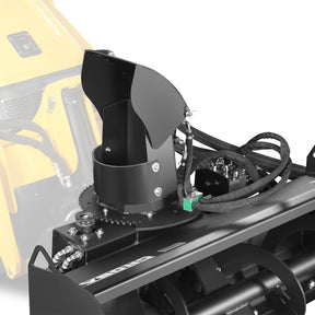 48'' Width, 20" Intake, Hydraulic Snow Blower for Mini Skid Steer, Remote Control Chute Rotation and Deflector, MSB48