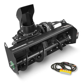 48'' Width, 20" Intake, Hydraulic Snow Blower for Mini Skid Steer, Remote Control Chute Rotation and Deflector, MSB48