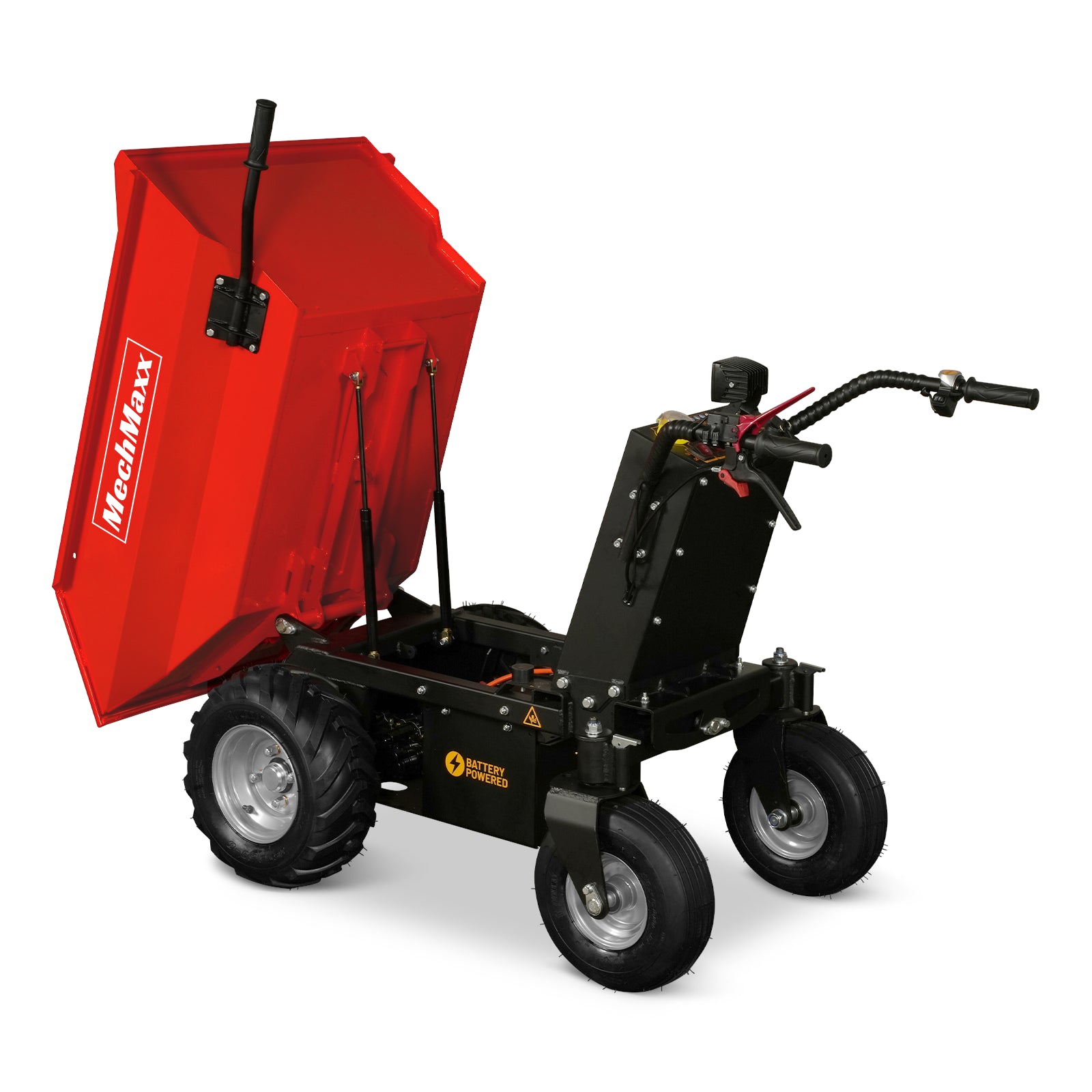 MechMaxx 1100Lbs Loading Battery Powered Barrow Electric Mini Dumper for Sale, 1000W 48V Brushless DC Motor, E50