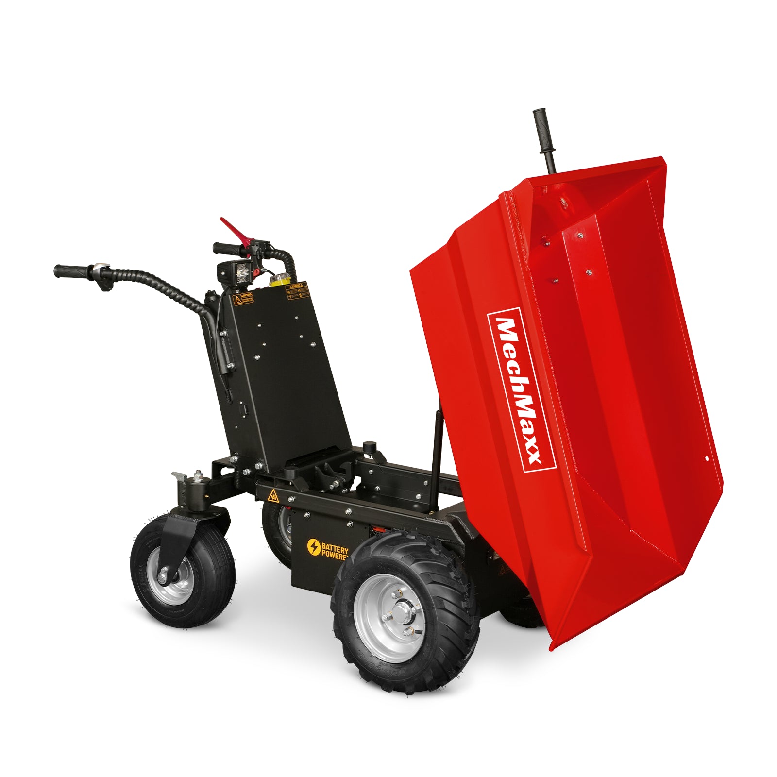 MechMaxx 1100Lbs Loading Battery Powered Barrow Electric Mini Dumper for Sale, 1000W 48V Brushless DC Motor, E50