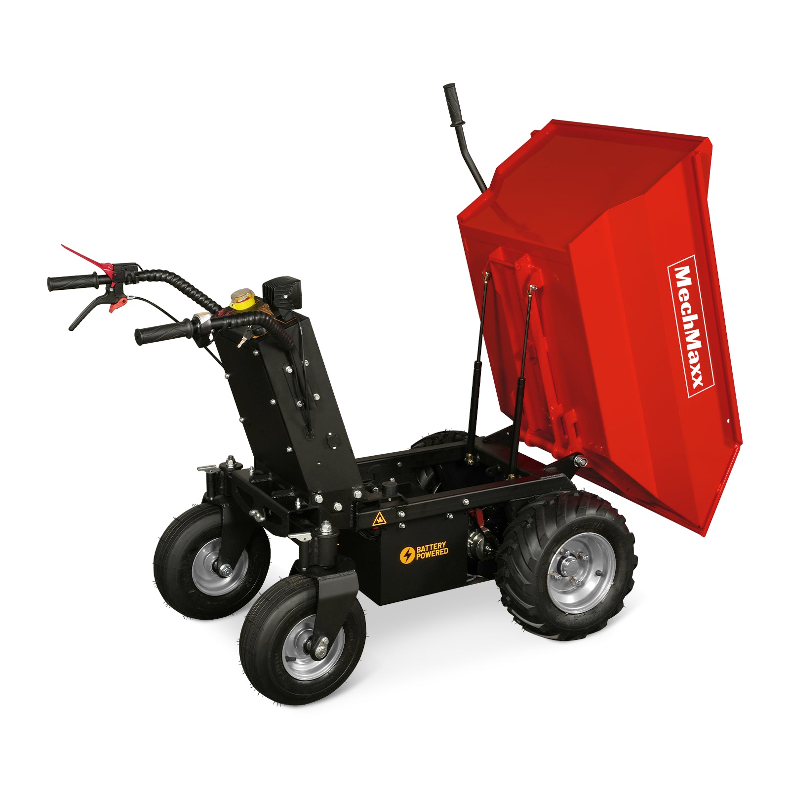 MechMaxx 1100Lbs Loading Battery Powered Barrow Electric Mini Dumper for Sale, 1000W 48V Brushless DC Motor, E50