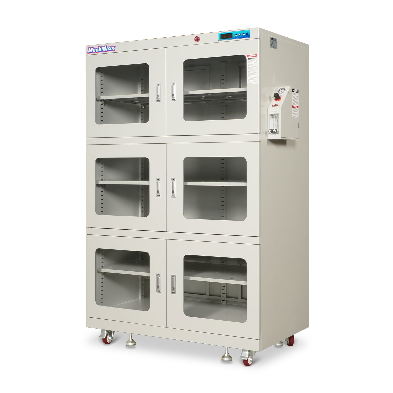 1-60% RH Nitrogen Dry Cabinet 1430L ESD Desiccator Cabinet Low Humidity Storage, White, NC1430BW-6