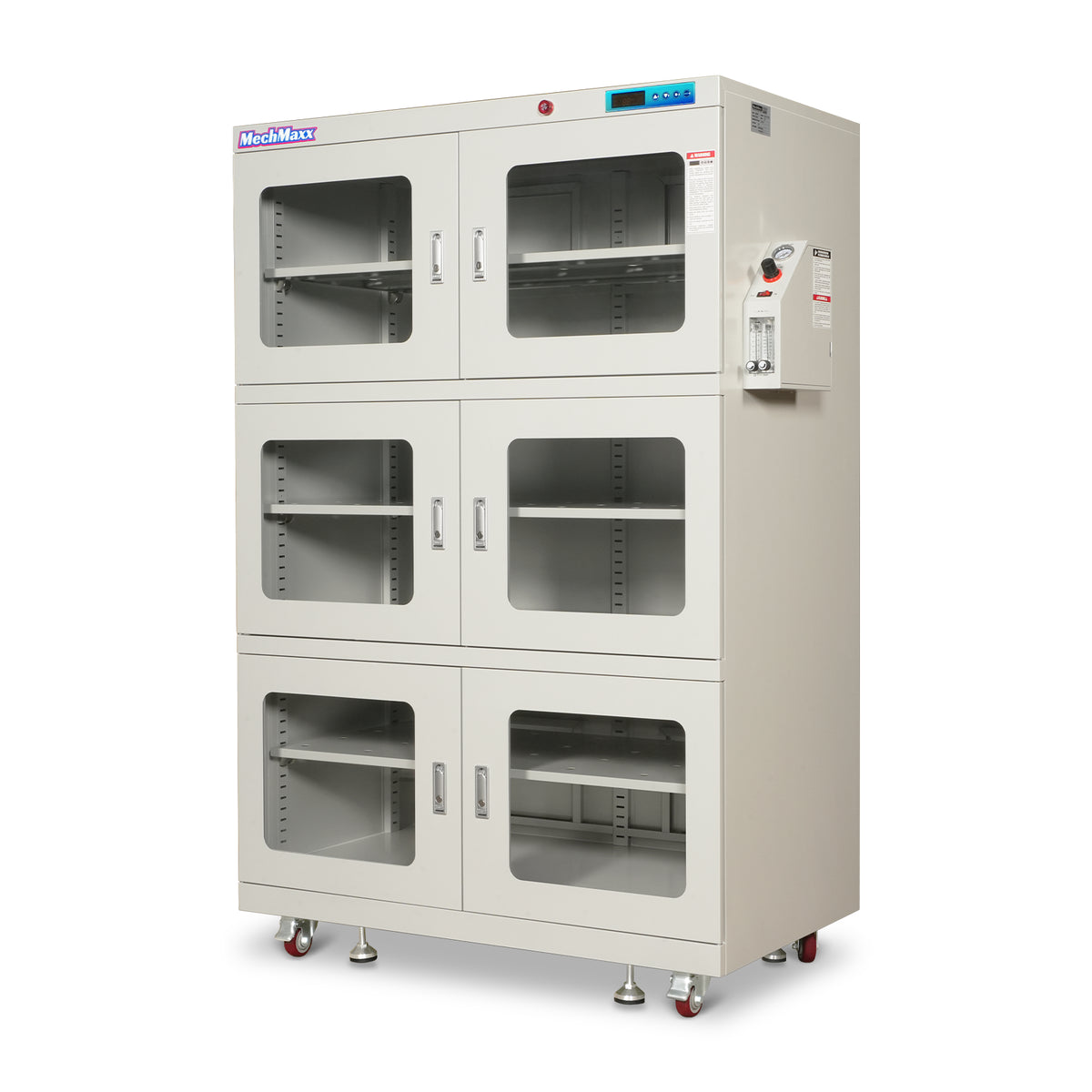 1-60% RH Nitrogen Dry Cabinet 1430L ESD Desiccator Cabinet Low Humidity Storage, White, NC1430BW-6