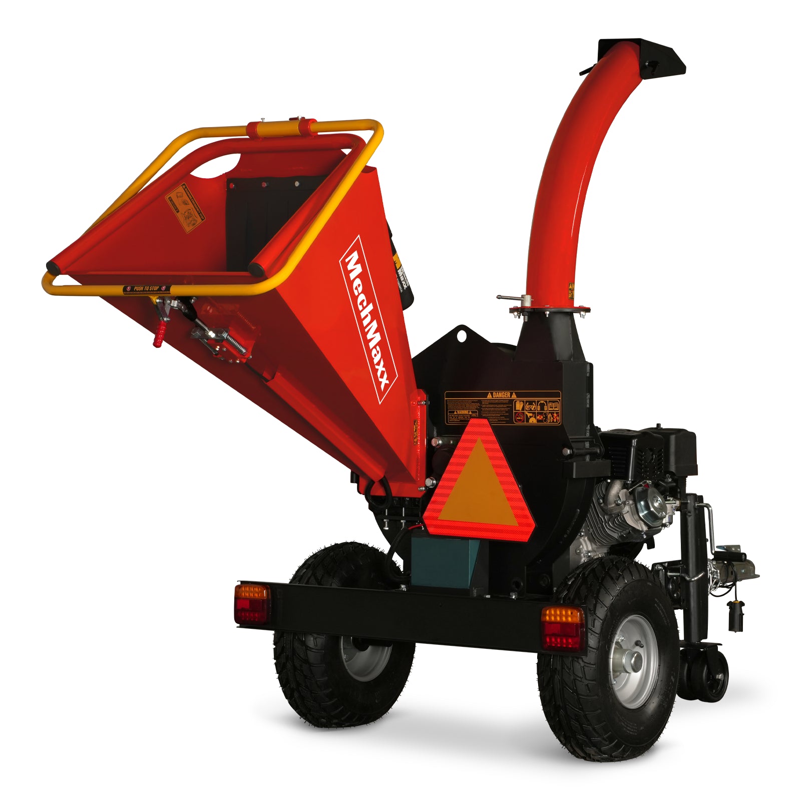 5 inch E-start DUCAR 420cc 15hp Gasoline Engine Powered Disc Wood Chipper with Taillight , P4205