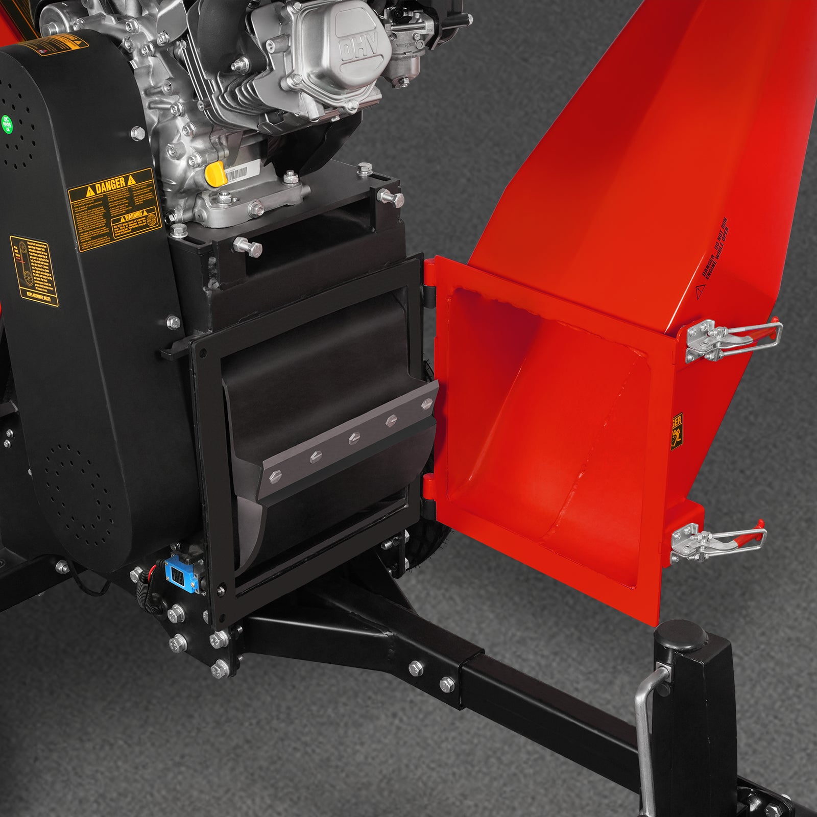 6 inch E-start ZONSEN 459cc 15hp Gasoline Engine Powered Drum Wood Chipper , P4206