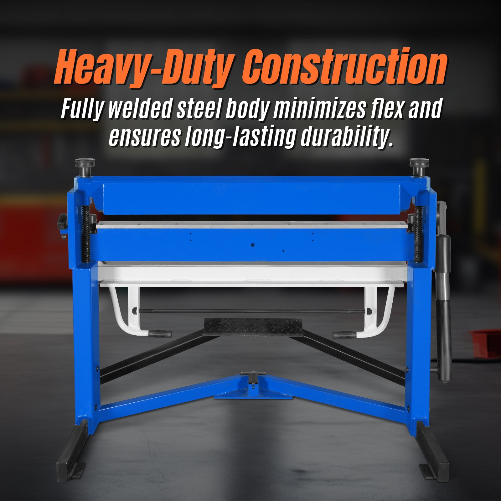 50-Inch Foot Clamp Pan and Box Brake, Industrial Heavy Duty Sheet Metal Folding Machine, 0–135° Bending Angle, 1.9" Clamping Lift, 2" Box Depth