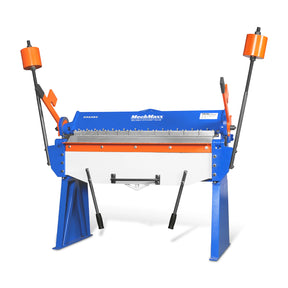 48” Manual Pan and Box Brake - Heavy Duty, Durable Construction, 12 Gauge Mild Steel, 135° Bending Angle, Individual Bending Fingers"