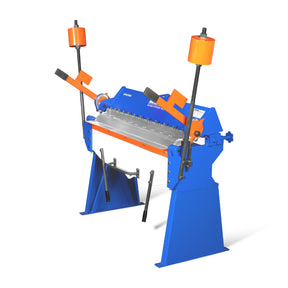 48” Manual Pan and Box Brake - Heavy Duty, Durable Construction, 12 Gauge Mild Steel, 135° Bending Angle, Individual Bending Fingers"