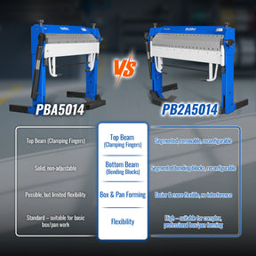 50-Inch Foot Clamp Pan and Box Brake, Industrial Heavy Duty Sheet Metal Folding Machine, 0–135° Bending Angle, 1.9" Clamping Lift, 2" Box Depth