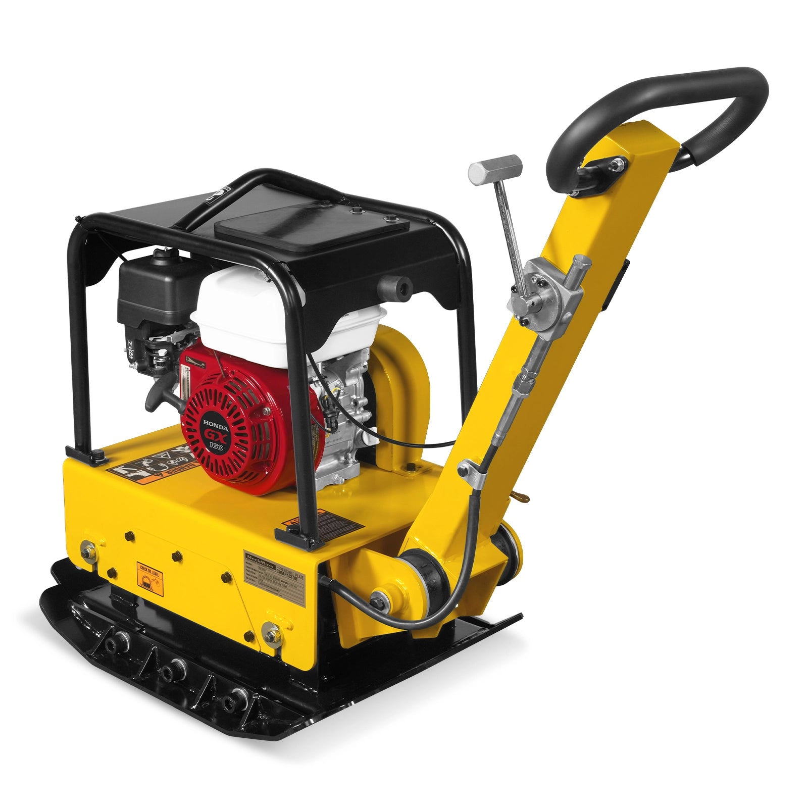 Honda GX160 Reversible Plate Compactor with Wheel Kit and Extension Plates, 5625 lb Centrifugal Force, PC150H