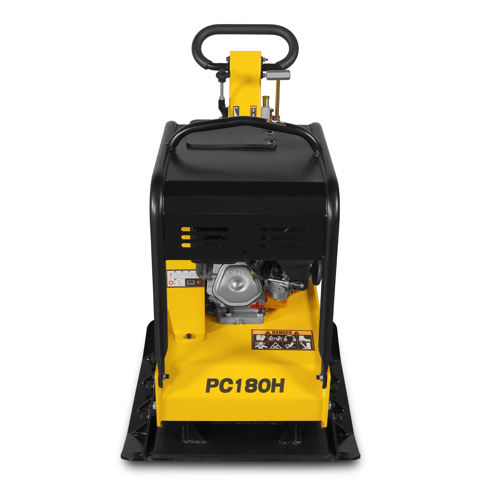 Honda GX270 Reversible Plate Compactor with Wheel Kit and Extension Plates, 6750 lb Centrifugal Force, PC180H