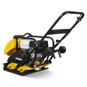 Honda GX160 Vibratory Plate Compactor with Wheel Kit, 3150 lb Centrifugal Force for Soil, Gravel, Asphalt and Paver Base, PC80H