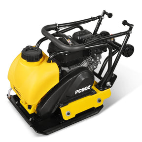 5.8 HP Vibratory Plate Compactor with Wheel Kit, 3150 lb Centrifugal Force for Soil, Gravel, Asphalt and Paver Base, PC80Z