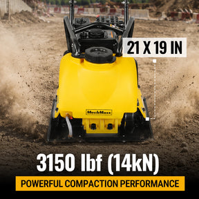 5.8 HP Vibratory Plate Compactor with Wheel Kit, 3150 lb Centrifugal Force for Soil, Gravel, Asphalt and Paver Base, PC80Z
