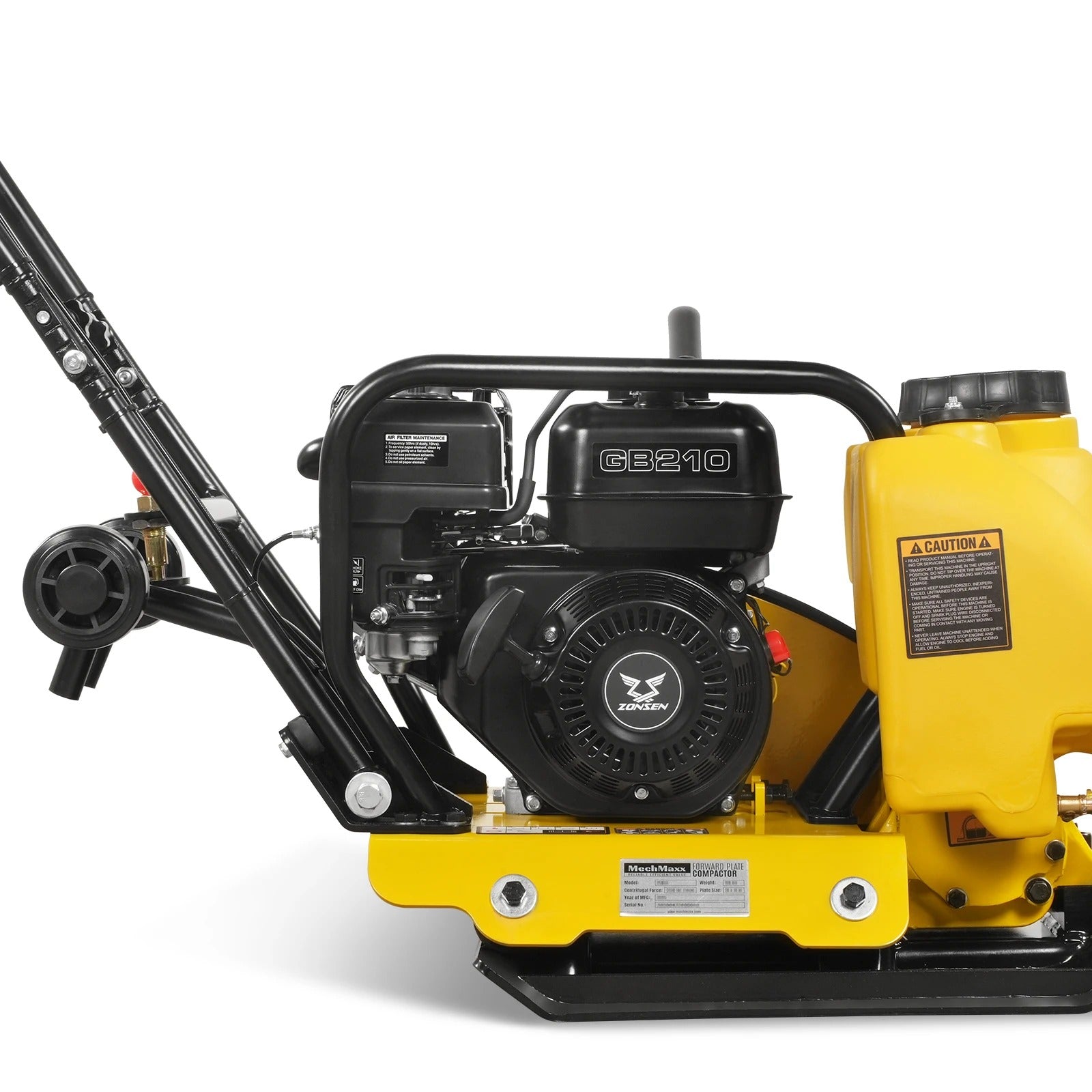 5.8 HP Vibratory Plate Compactor with Wheel Kit, 3150 lb Centrifugal Force for Soil, Gravel, Asphalt and Paver Base, PC80Z