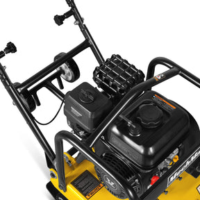 5.8 HP Vibratory Plate Compactor with Wheel Kit, 3600 lb Centrifugal Force for Soil, Gravel, Asphalt and Paver Base, PC90Z