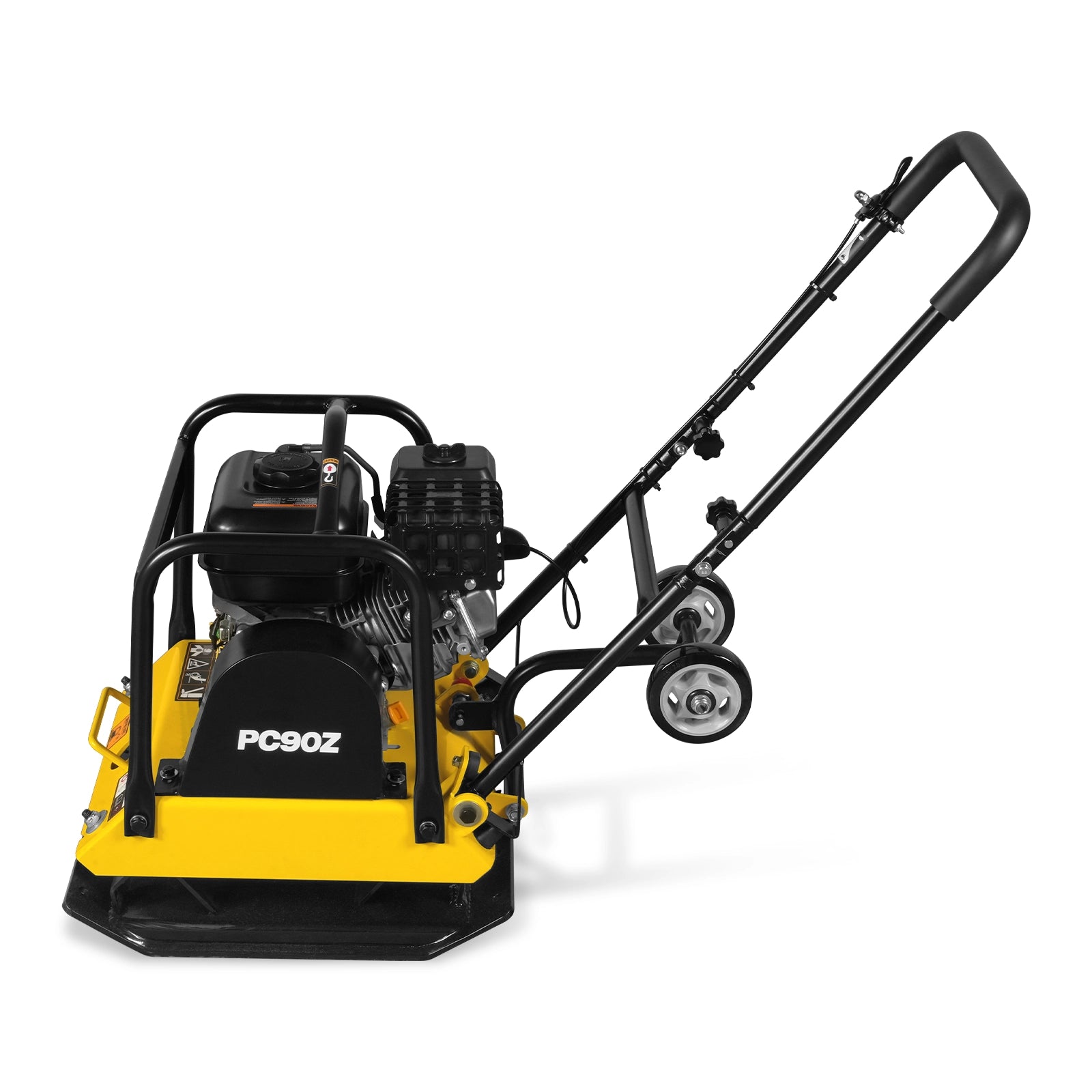 5.8 HP Vibratory Plate Compactor with Wheel Kit, 3600 lb Centrifugal Force for Soil, Gravel, Asphalt and Paver Base, PC90Z