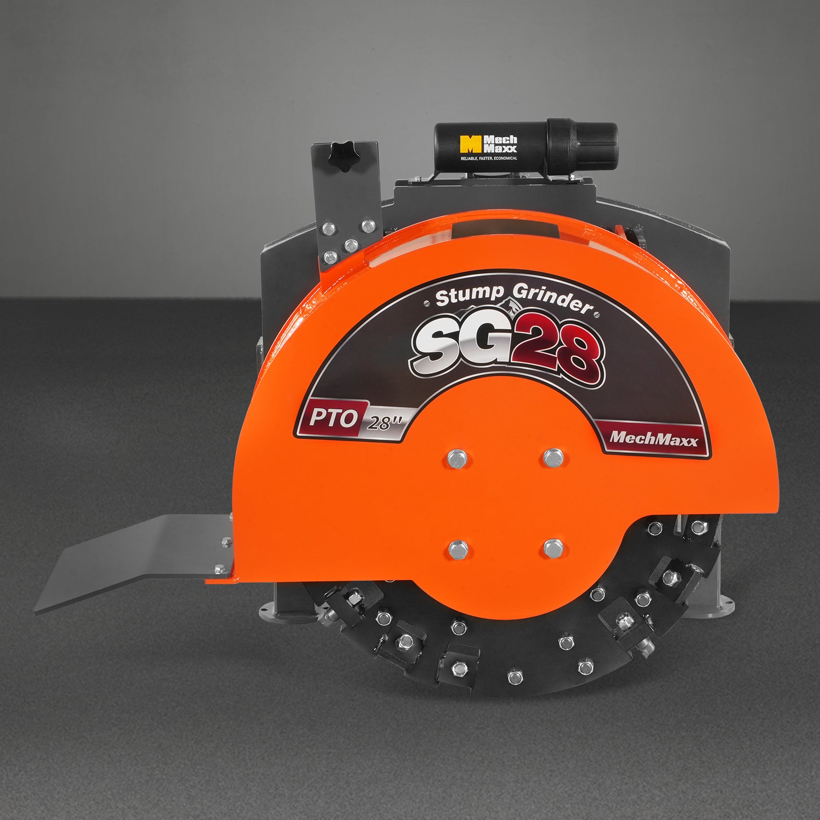 3-Point PTO Stump Grinder with 44 Carbide Teeth (PTO Shaft Included with Slip Clutch), for 35-80HP Tractor, SG28