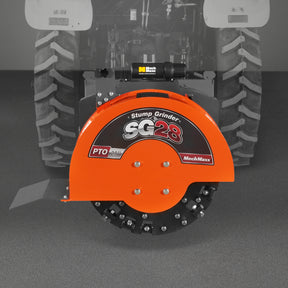 3-Point PTO Stump Grinder with 44 Carbide Teeth (PTO Shaft Included with Slip Clutch), for 35-80HP Tractor, SG28
