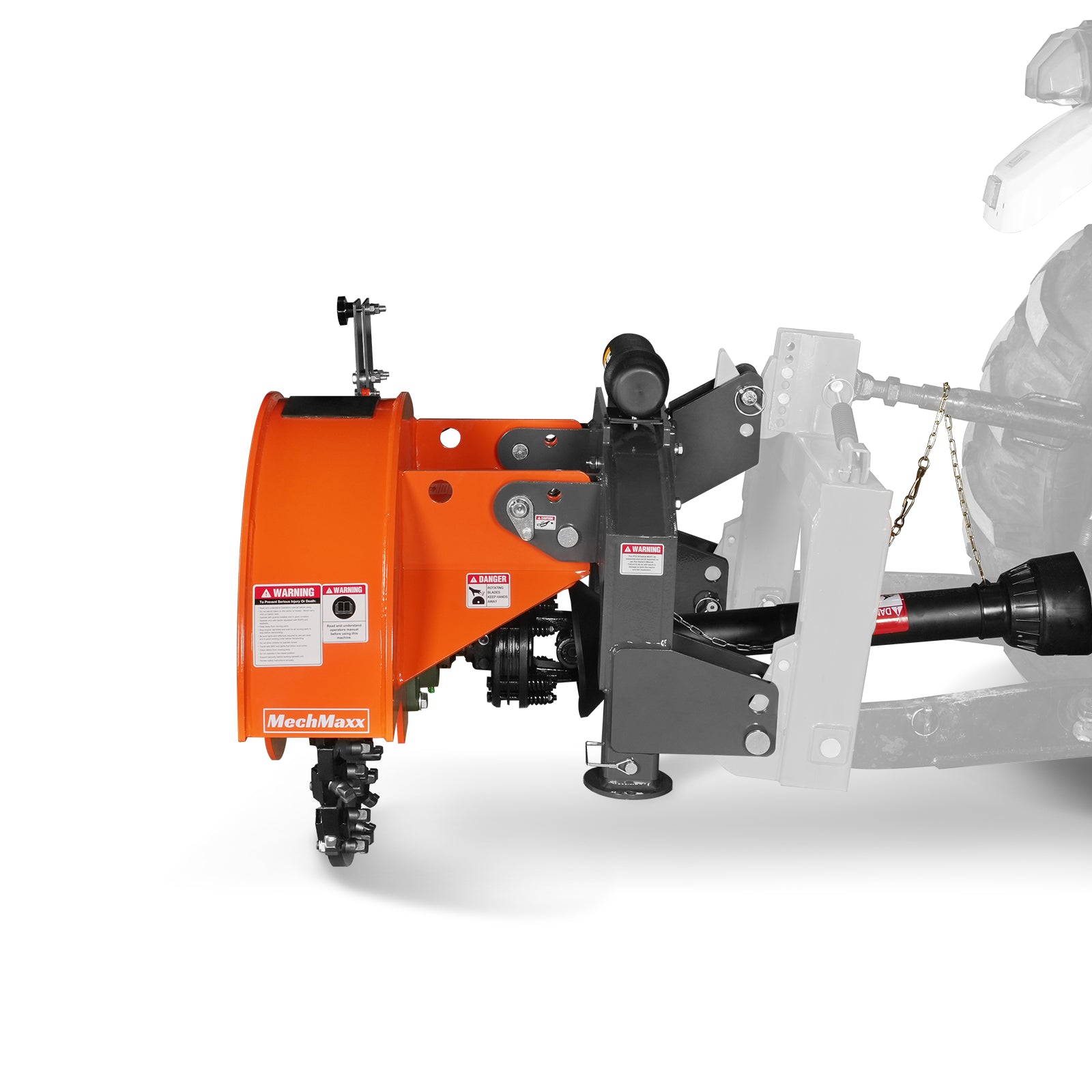 3-Point PTO Stump Grinder with 44 Carbide Teeth (PTO Shaft Included with Slip Clutch), for 35-80HP Tractor, SG28